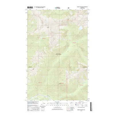 2017 Map of Downey Mountain, 2017 Print