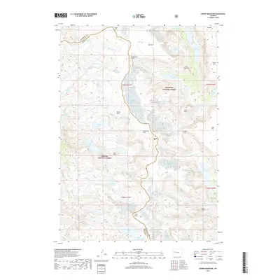 2017 Map of Downs Mountain, 2017 Print