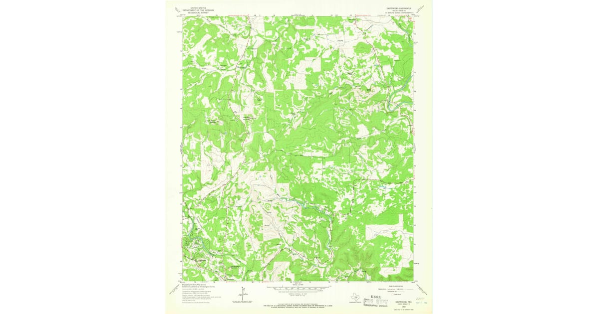 Woodcreek Shell Map 1960s Maps of Woodcreek, TX | Pastmaps