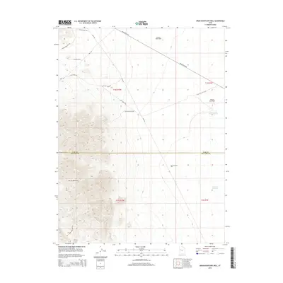 2014 Map of Drum Mountains Well, 2014 Print