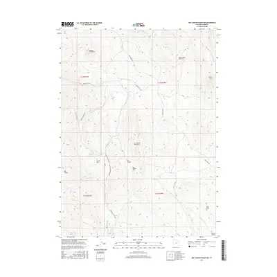 2017 Map of Dry Canyon Mountain, 2017 Print