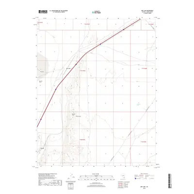 2018 Map of Dry Lake, 2018 Print