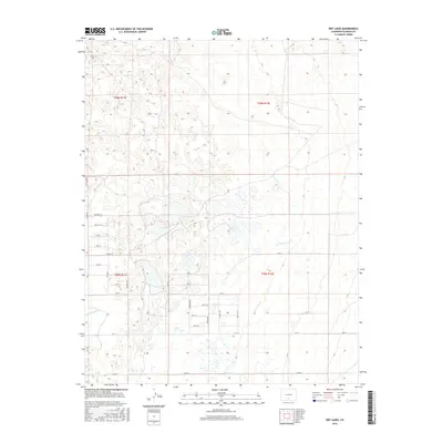 2016 Map of Dry Lakes, 2016 Print