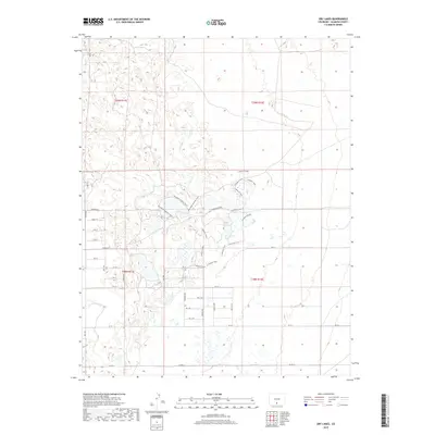 2019 Map of Dry Lakes, 2019 Print