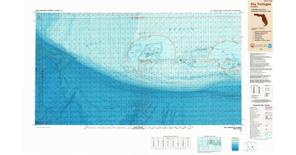 Trumbo Point Map 1989 Map of Dry Tortugas, Monroe County, FL — High-Res | Pastmaps