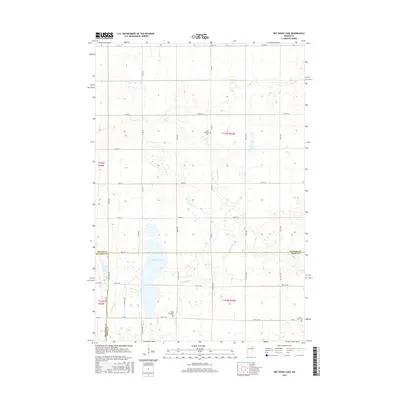 2016 Map of Dry Wood Lake, 2016 Print