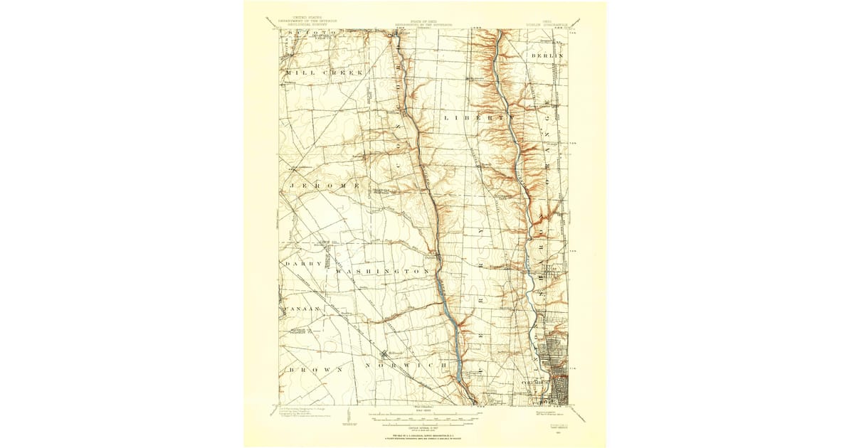 Old Maps of Franklin County OH for Hiking Exploration Pastmaps Old Maps of Franklin County OH for Hiking Exploration Pastmaps