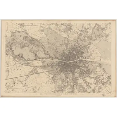 1837 Map of Dublin - Sheet 18, 1844 Print