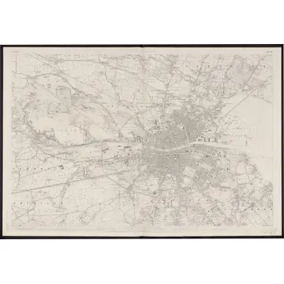1837 Map of Dublin - Sheet 18, 1863 Print