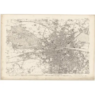 1908 Map of Dublin - Sheet 18, 1912 Print