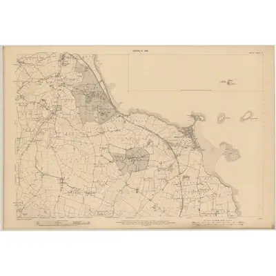 1909 Map of Dublin - Sheet 5 [with inset]