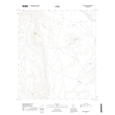 2019 Map of Dugout Mountain, 2019 Print
