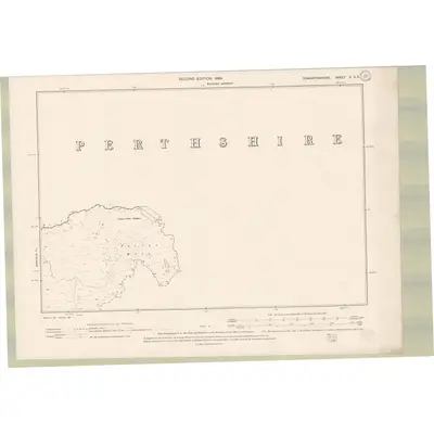 1896 Map of Dumbartonshire Sheet II.SE, 1899 Print