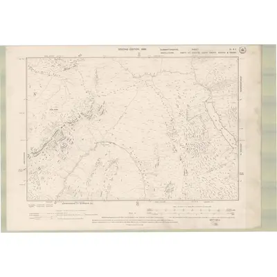 1896 Map of Dumbartonshire Sheet III.SE, 1899 Print