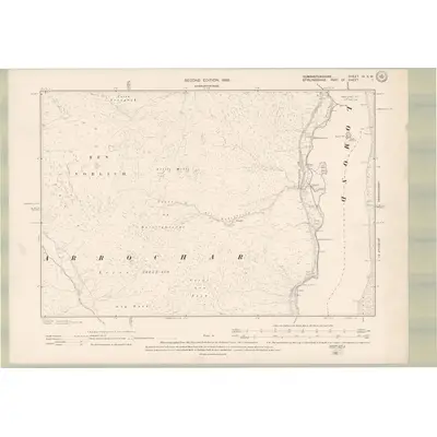 1896 Map of Dumbartonshire Sheet IV.SW, 1899 Print