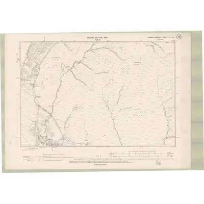 1896 Map of Dumbartonshire Sheet IX.SE, 1899 Print