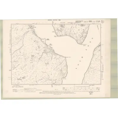 1896 Map of Dumbartonshire Sheet IX.SW, 1899 Print