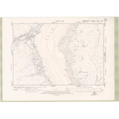 1914 Map of Dumbartonshire Sheet nV.SE, 1923 Print