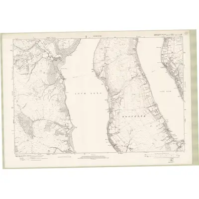 1914 Map of Dumbartonshire Sheet nXII, 1923 Print