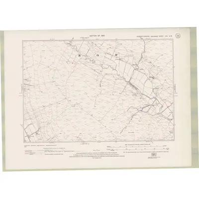 1914 Map of Dumbartonshire Sheet nXIII.NW, 1923 Print