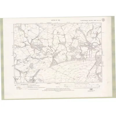 1914 Map of Dumbartonshire Sheet nXIII.SE, 1923 Print