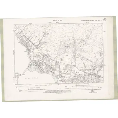 1914 Map of Dumbartonshire Sheet nXIII.SW, 1923 Print