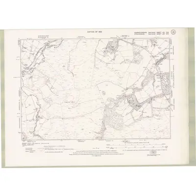 1914 Map of Dumbartonshire Sheet nXV.SW, 1922 Print