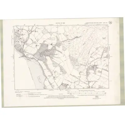 1914 Map of Dumbartonshire Sheet nXVII.NE, 1923 Print