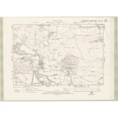 1914 Map of Dumbartonshire Sheet nXX.SW, 1923 Print