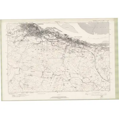1914 Map of Dumbartonshire Sheet nXXI, 1923 Print
