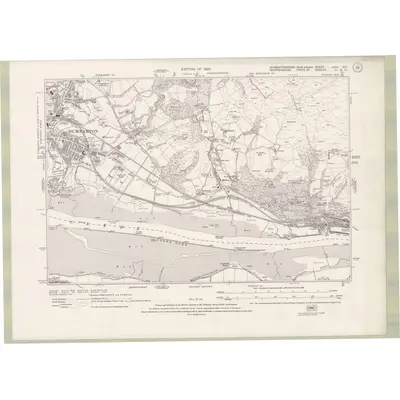 1914 Map of Dumbartonshire Sheet nXXII.NE, 1922 Print