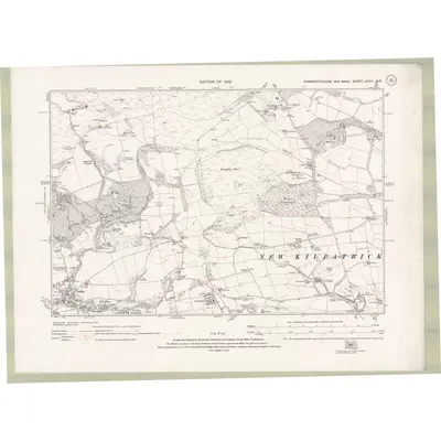 1914 Map of Dumbartonshire Sheet nXXIII.NE, 1922 Print