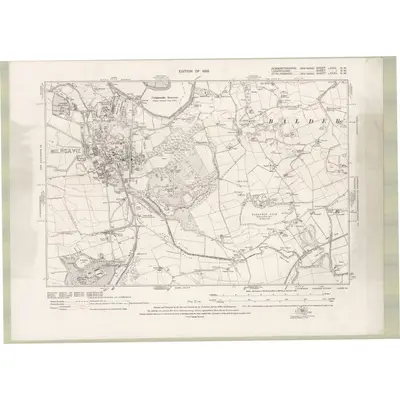 1914 Map of Dumbartonshire Sheet nXXIV.NW, 1922 Print