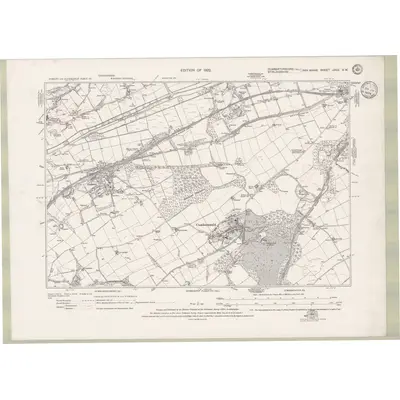 1913 Map of Dumbartonshire Sheet nXXIX.SW, 1934 Print