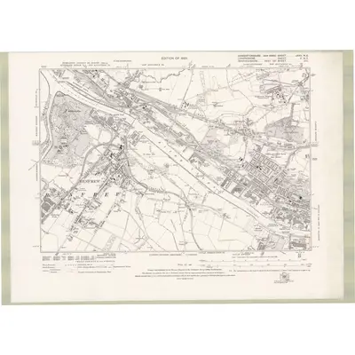 1914 Map of Dumbartonshire Sheet nXXV.NE, 1923 Print