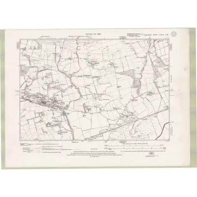 1913 Map of Dumbartonshire Sheet nXXVIII.SW, 1922 Print