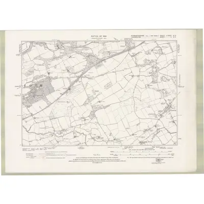 1914 Map of Dumbartonshire Sheet nXXXIII.NE, 1922 Print