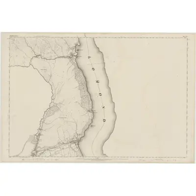 1860 Map of Dumbartonshire, Sheet VI, 1864 Print
