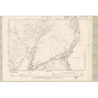 1896 Map of Dumbartonshire Sheet VI.SW & SE, 1899 Print