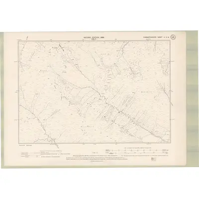 1896 Map of Dumbartonshire Sheet X.NW, 1899 Print