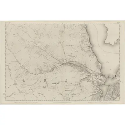 1860 Map of Dumbartonshire, Sheet X, 1864 Print