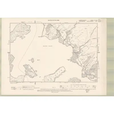 1896 Map of Dumbartonshire Sheet XI.SW, 1899 Print