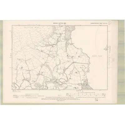 1896 Map of Dumbartonshire Sheet XIII.SE, 1899 Print