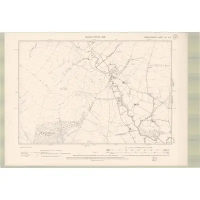 1896 Map of Dumbartonshire Sheet XIII.SW, 1899 Print