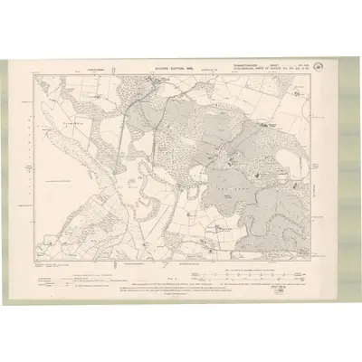 1896 Map of Dumbartonshire Sheet XIV.NE, 1899 Print