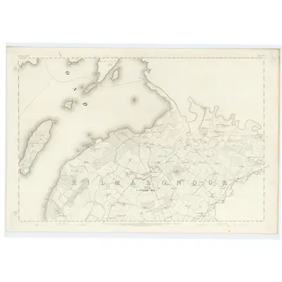 1860 Map of Dumbartonshire, Sheet XIV, 1865 Print