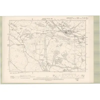 1896 Map of Dumbartonshire Sheet XIX.SE, 1899 Print