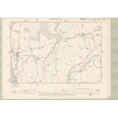 1896 Map of Dumbartonshire Sheet XV.NW, 1899 Print