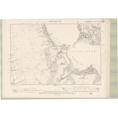 1896 Map of Dumbartonshire Sheet XVI.NE, 1899 Print