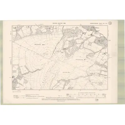 1896 Map of Dumbartonshire Sheet XVII.NE, 1899 Print